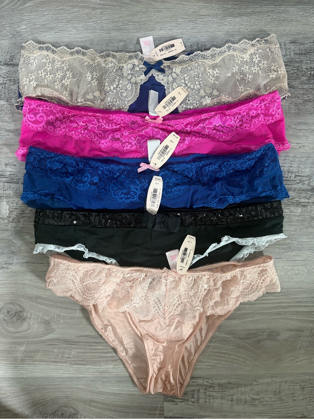 Women’s Lace Bikini Panty Set - Multi Color